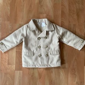 FAO Schwartz Tan Pea Coat Jacket 2T